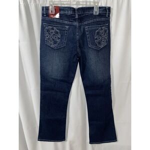 1826 Women Jeans Denim Stretch Embroidery Embellished Back Pockets Sz 14 New Tag